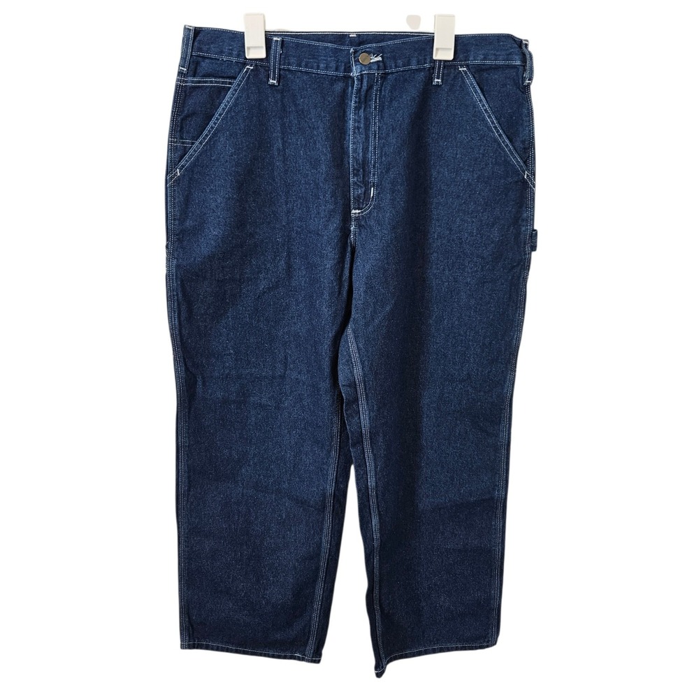 90's Carhartt Dungaree Fit B13-DST Loose Fit Blue Jeans Men's Size 38x30 NWT